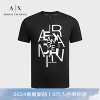 阿玛尼EMPORIO ARMANI ARMANI EXCHANGE24春夏AX男装短袖解构徽标印花T恤