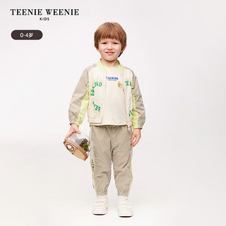 Teenie Weenie Kids小熊童装24春夏男宝宝格纹休闲宽松长裤 绿色 100cm