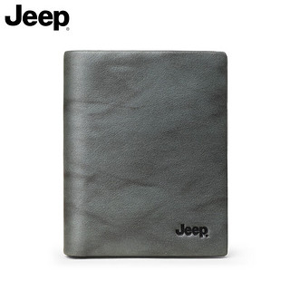 Jeep男士钱包短款头层牛皮多功能票夹时尚商务皮夹礼盒装 礼盒款920064260 竖款