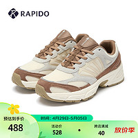 Rapido 雳霹道 2024年春夏款系带运动鞋网眼舒适休闲鞋CQ4ZK3S07 米色 36