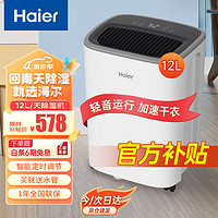 Haier 海尔 除湿机/抽湿机12L/天适用20㎡-60㎡家用除湿 12L/天