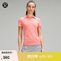 lululemon 丨Swiftly Tech 女士短袖半拉链休闲衫 LW3GGBS 阳光珊瑚色/阳光珊瑚色 6