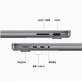 Apple苹果（Apple）MacBook Pro14.2英寸M3Pro/Max芯片苹果笔记本电脑 深空灰色【2023款】 14寸M3【8核+10核】16G+1TB