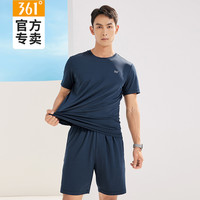 361°361运动套装男冰丝夏季2024短袖t恤速干五分裤运动服男