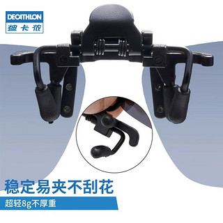 迪卡侬（DECATHLON）墨镜夹片男偏光太阳近视眼镜夹片女复古叠加偏光镜QUOP 黑色-经典小镜片