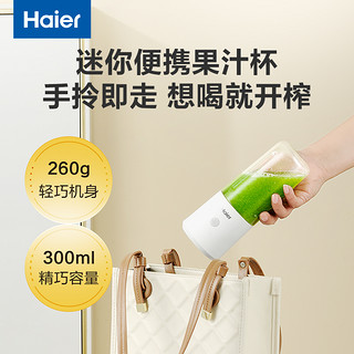 Haier 海尔 榨汁机家用小型便携式电动水果榨汁杯料理机辅食奶昔杯