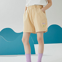 百亿补贴：MooMoo 莫莫 童装女童图案针织短裤夏季新款柔软舒适儿童裤力肤