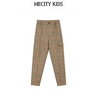 百亿补贴：ME&CITY KIDS 米喜迪 美特斯邦威旗下米喜迪童装秋季新款男童时尚格纹休闲长裤裤子