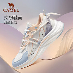 CAMEL 骆驼 运动鞋女官方2024春夏新款透气飞织网面软底跑步鞋时尚休闲鞋