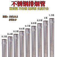 远阳 柴火灶烟囱排烟管加厚304不锈钢烟筒家用取暖柴火炉锅炉壁炉烟囱