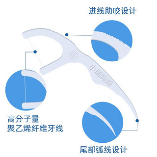 小鹿护理清洁齿缝单支独立装牙线家庭装超细牙线棒2袋360支 【单只独立装】牙线棒360支