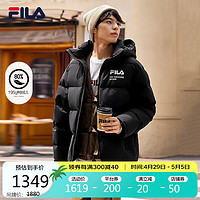 FILA 斐乐 官方羽绒服情侣款冬季宽松休闲运动连帽印花保暖外套