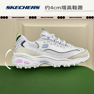 斯凯奇Skechers女子时尚绑带轻便时尚运动休闲鞋150232 白色/灰色/粉色/WGYP 37