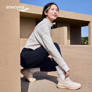 Saucony索康尼泡芙2软弹舒适女跑鞋日常通勤训练运动鞋米粉38