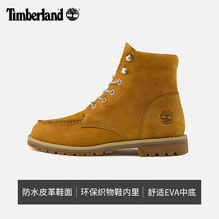 Timberland添柏岚男鞋休闲鞋踢不烂大黄靴户外徒步防水牛皮工装高帮靴A2EE3 A2EE3M231/小麦色 41.5