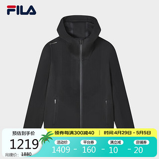 FILA 斐乐 官方梭织夹克男2024春休闲连帽运动外套