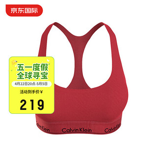 卡尔文·克莱恩 Calvin Klein CK 女士文胸 运动内衣 000QF7445E XAT红色 M