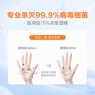 康贝 （Combi）一次性酒精棉片独立小包便携装75%酒精婴儿消毒湿巾大号清洁湿巾 酒精棉片独立装-50片4盒