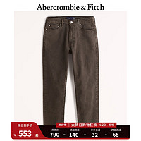 Abercrombie & Fitch 男装 24春90 年代风美式复古时髦百搭直筒牛仔裤332433-1 深棕色 36/32 (180/92A)