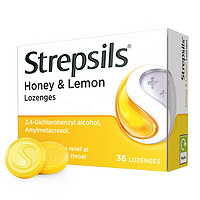 Strepsils 使立消 润喉糖蜂蜜柠檬含片36粒 保护嗓子疼痒干喉咙痛咽喉炎  老师儿童润嗓糖口香喉宝进口