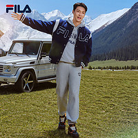 FILA 斐乐 官方男士针织外套2024仿羊羔绒棒球服