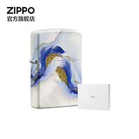 ZIPPO 之宝 防风煤油打火机 大理石纹 云卷礼盒