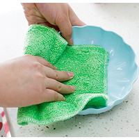 斜月三星 竹纤维厨房擦碗布 强吸水擦手巾清洁巾