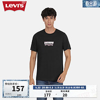 Levi's李维斯24春季男士LOGO印花短袖T恤休闲百搭帅气时尚 黑色 22491-1455 XS