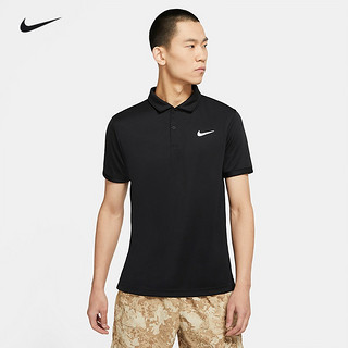 NIKE 耐克 短袖T恤polo衫网球服男POLO衫短袖运动服 T恤 休闲训练 CW6851-010黑色 S