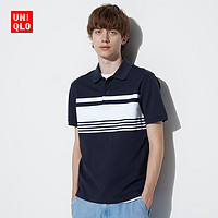 UNIQLO 优衣库 男装女装快干条纹POLO衫(休闲通勤商务短袖2024新款)466816