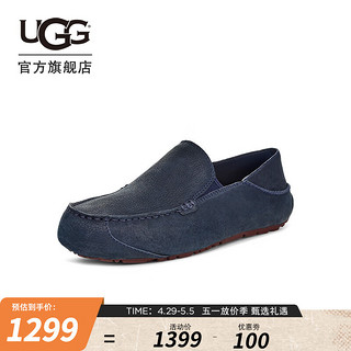 UGG 春季男士休闲一脚蹬懒人鞋舒适平底鞋豆豆鞋乐福鞋 1108189 AZUL  蔚蓝色 43 AZUL | 蔚蓝色