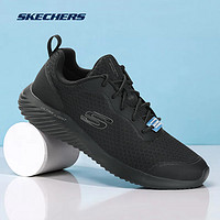 SKECHERS 斯凯奇 男鞋春夏季休闲运动鞋轻便缓震跑步鞋 全黑/BBK 42