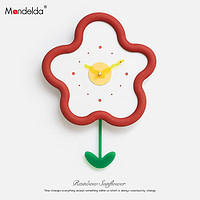 Mandelda 免打孔时尚北欧轻奢网红钟表客厅挂钟墙面装饰品2021新款