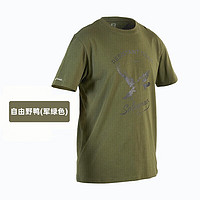 DECATHLON 迪卡侬 印花短袖T恤  SOL自由野鸭(军绿色)  4024851