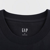 Gap 盖璞 男装夏季LOGO运动水洗棉短袖T恤817257百搭休闲上衣 海军蓝 170/84A(XXS)