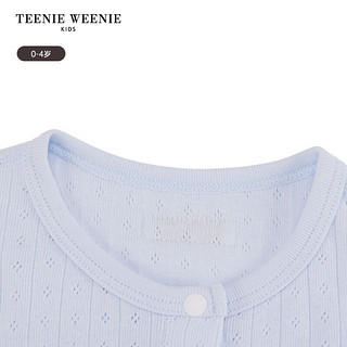 Teenie Weenie Kids小熊童装24春夏女宝宝纯棉舒适针织连体衣 粉色 80cm