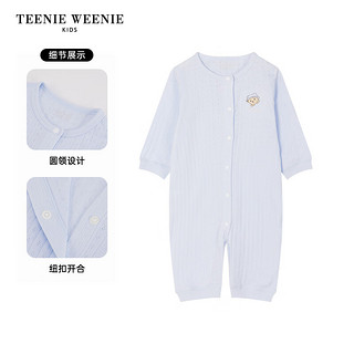 Teenie Weenie Kids小熊童装24春夏女宝宝纯棉舒适针织连体衣 粉色 80cm