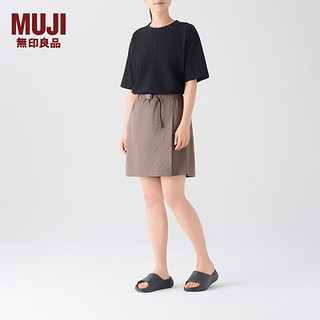MUJI 無印良品 无印良品（MUJI） 女式 尼龙 裙裤 短半身裙女夏季款裙子 BE15CC4S 深棕色 S 155/62A