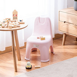 CHAHUA 茶花 儿童凳子椅子小板凳塑料靠背椅子换鞋浴室凳防滑凳幼儿园餐桌椅08531K 新款粉色
