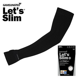 Let's slim 韩国冰袖套手指冰丝防晒袖套男女防紫外线户外骑车袖长薄遮阳袖 手指 黑色 均码