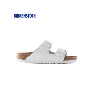 BIRKENSTOCK勃肯软木拖鞋男女同款双带拖鞋Arizona系列 白色常规版1024945 45