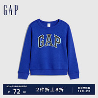 Gap 盖璞 男幼童秋冬LOGO微弹抓绒运动卫衣儿童装休闲上衣747829