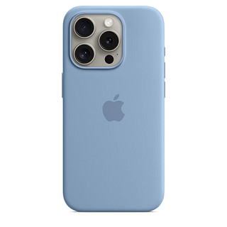 Apple 苹果 iPhone 15 Pro  MagSafe 硅胶保护壳-凛蓝色  保护套 手机套 手机壳