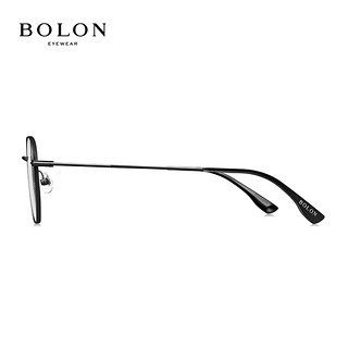 暴龙（BOLON）眼镜近视光学镜眼镜框可配度数 BJ7283B11框+0度防蓝光镜片 B11-半光哑黑