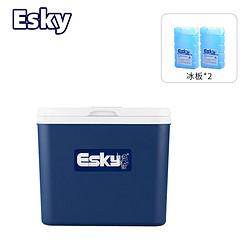 Esky 愛斯基 26L白蓋車載家用外賣保溫箱冷藏箱便攜戶外小冰箱保鮮箱附2冰板