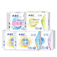 ABC 日夜用卫生巾组合套装52片+2片