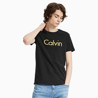 卡尔文·克莱恩 Calvin Klein CK Jeans夏季男士时尚百搭圆领叠影印花LOGO透气短袖T恤J315047