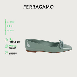 菲拉格慕（Ferragamo）女士浅橄榄绿色芭蕾舞平底鞋 0768943_1D _ 65/37 