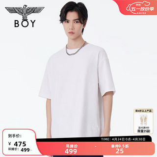 BOY LONDON24夏潮牌满身老鹰提花薄款经典鹰标设计感短袖T恤N01045 白色 XS