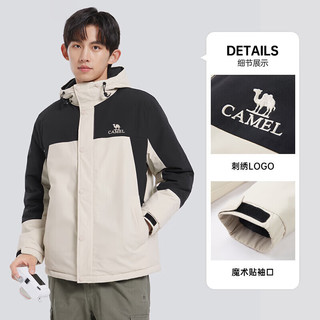 骆驼（CAMEL）户外摇粒绒棉服男士加厚休闲夹克棉衣秋冬季防风外套M13CA6V097 S